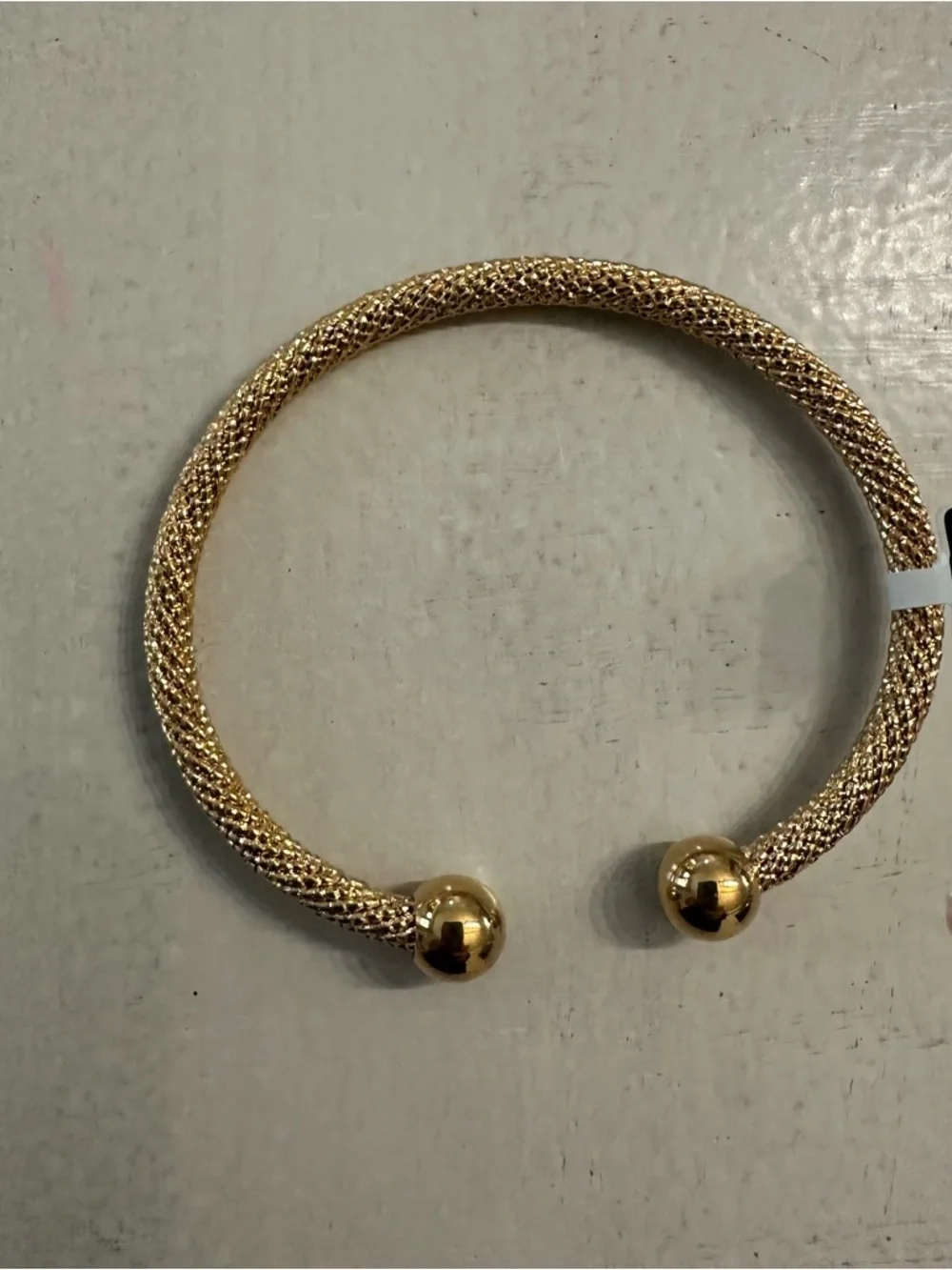 Banana Republic Gold Textured Cuff Bangle Bracelet One Size NWT